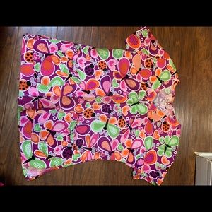 White cross scrub top